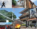 Pelatihan Simulasi Pemadaman Kebakaran oleh BPBD dan SAR di PT Telkom