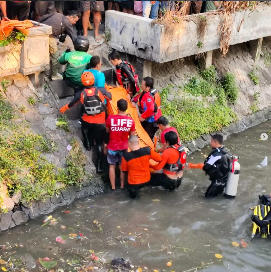 Tim Gabungan Evakuasi Remaja Jember yang Tenggelam di Aliran Tukad Badung Denpasar